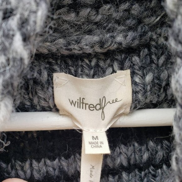 Wilfred Free Black and White Primitive Pattern Wool Alpaca Blend Zeno Jacket - Picture 8 of 8